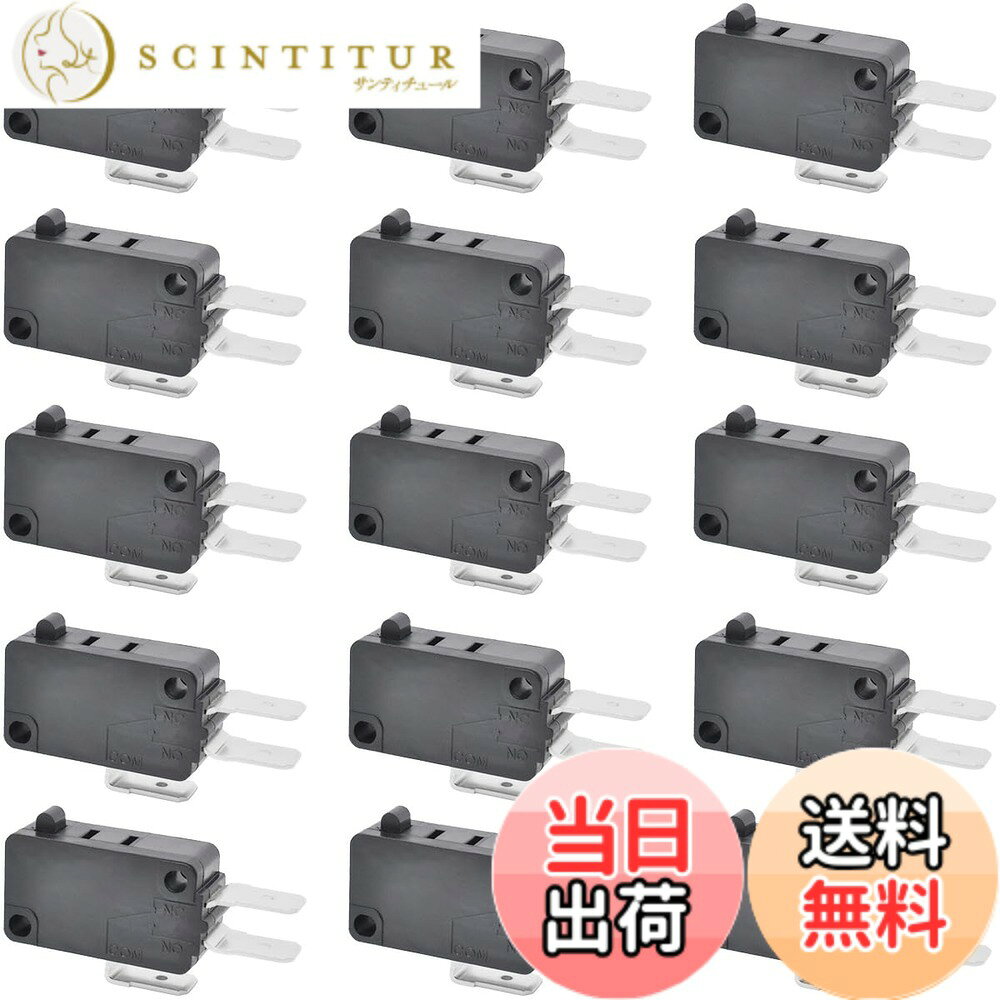 Youmile 15 個 16A SPDT マイクロ スイッチ スナップ アクション ボタン マイクロ リミット スイッチ V-15-1C25 AC/DC 125 v/250 v の電子レンジのドアのオーブン冷凍庫