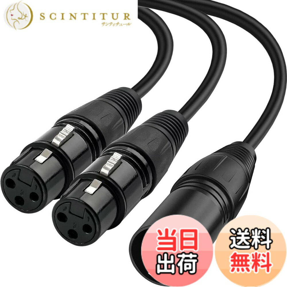 【送料無料】Xiatiaosann XLRスプリッターケーブルマイクケーブルXLR 3ピンオス- デ ...
