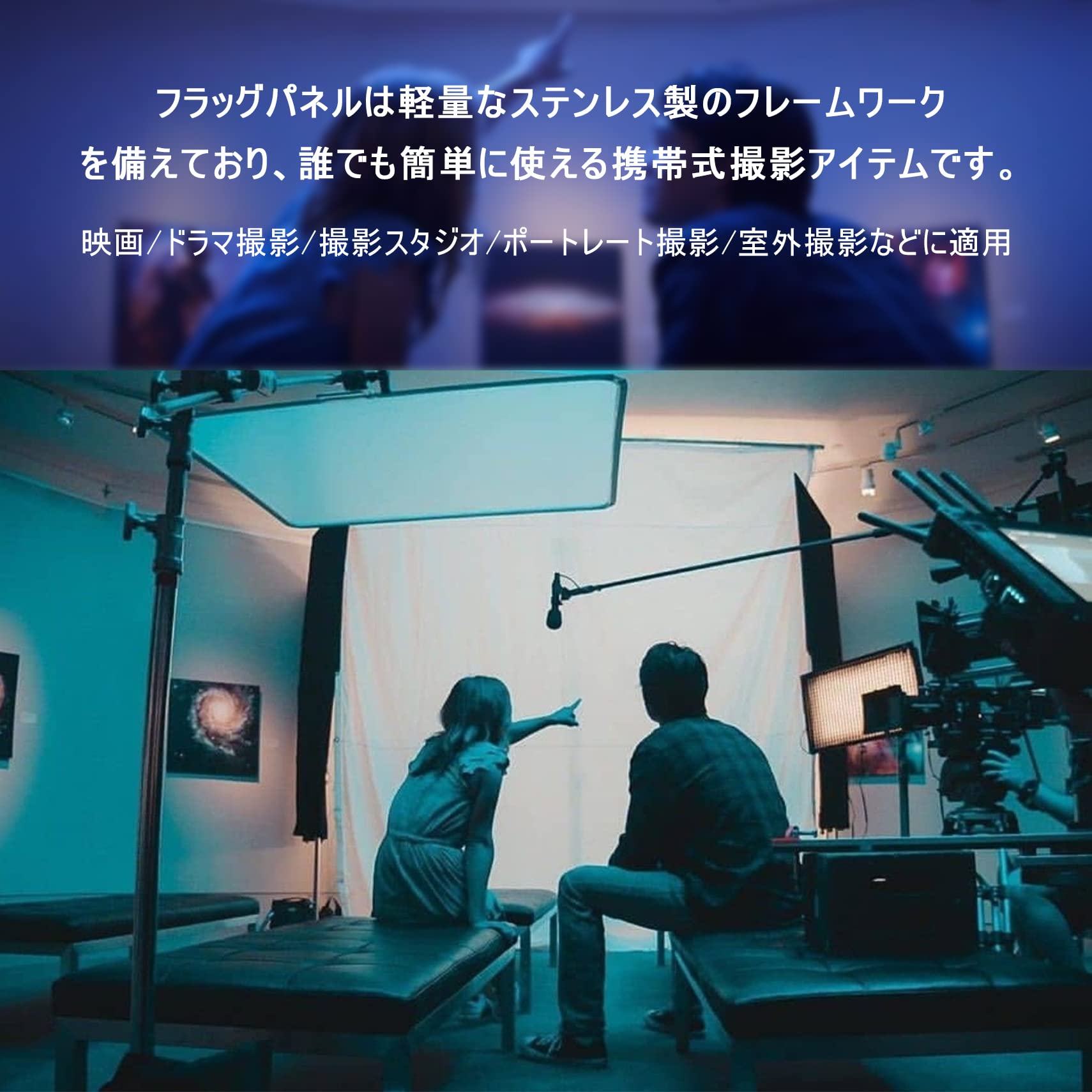 【送料無料】Selens 撮影用 フラッグパネル レフ板 75x90cm ディフューザー+ブラッ...