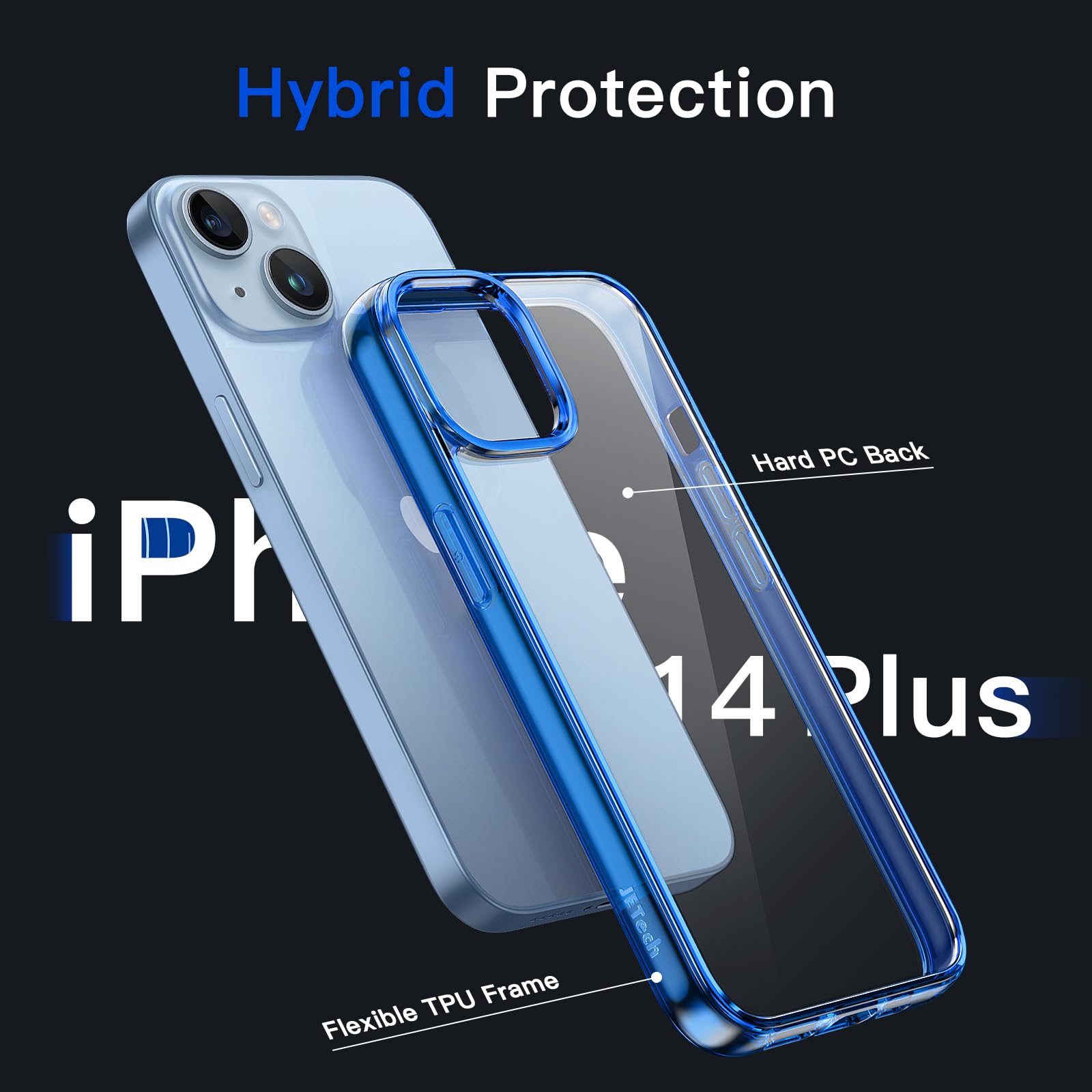 【送料無料】JETech iPhone 14 Plus 6.7インチ用 黄ばみなし 保護ケース 衝撃吸収 ...