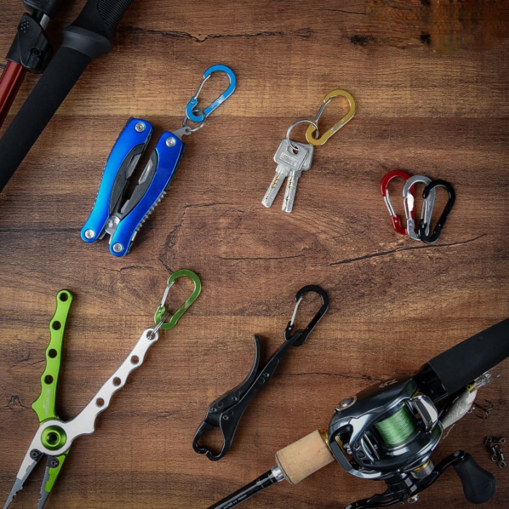 【送料無料】XSAJU カラビナ 小型 Dリング 自動ロック 6個セット アルミ製 アウトドア用品 登山用品 キャンプ用品 (レッド) scintitur-10926061 サンティチュール サンプル画像2