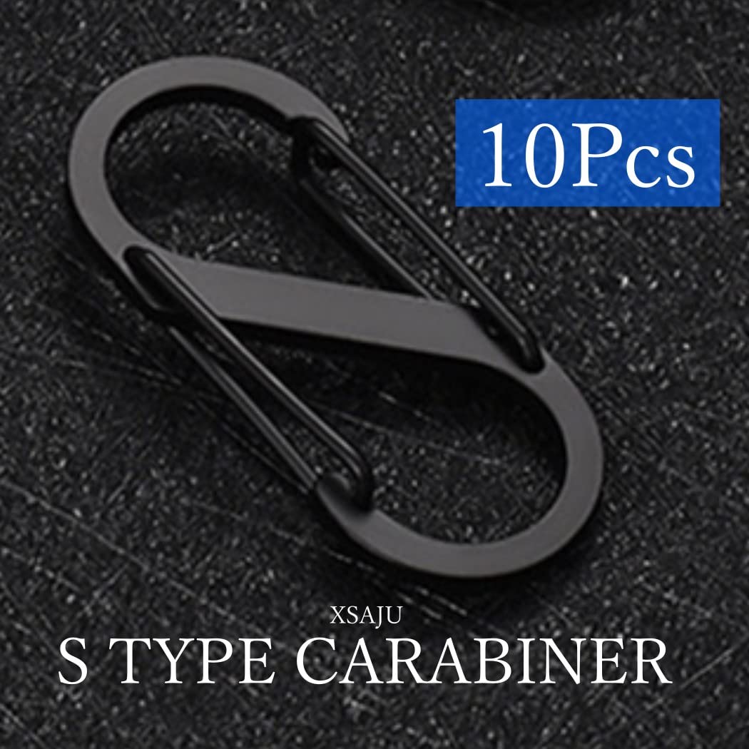 【送料無料】XSAJU カラビナ S字型 小型 自動ロック 10個セット 亜鉛合金 アウトドア用品 登山 キャンプ用品 (40mm) scintitur-10071012 サンティチュール サンプル画像2