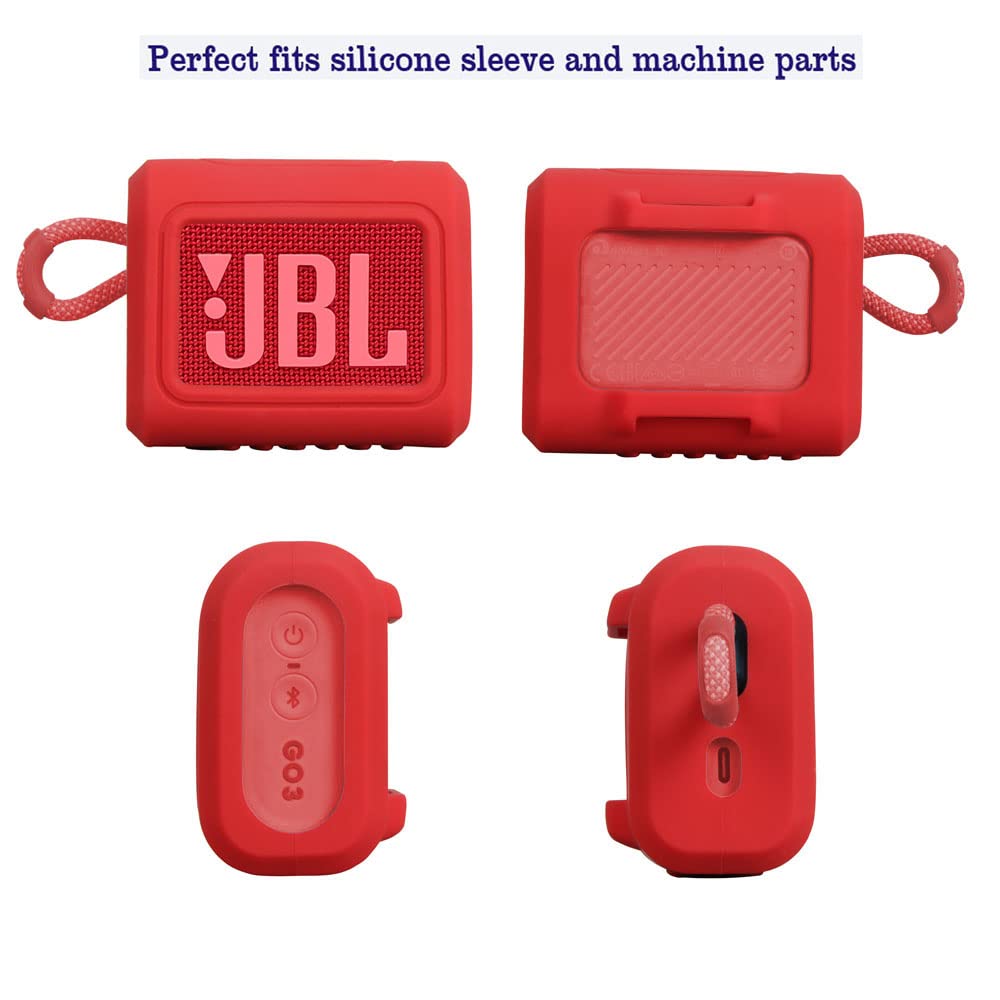 【送料無料】JBL GO 3 Bluetoothスピーカー専用保護収納シリカゲルシェル-Hermitshell(レッド) scintitur-10246796 サンティチュール サンプル画像2