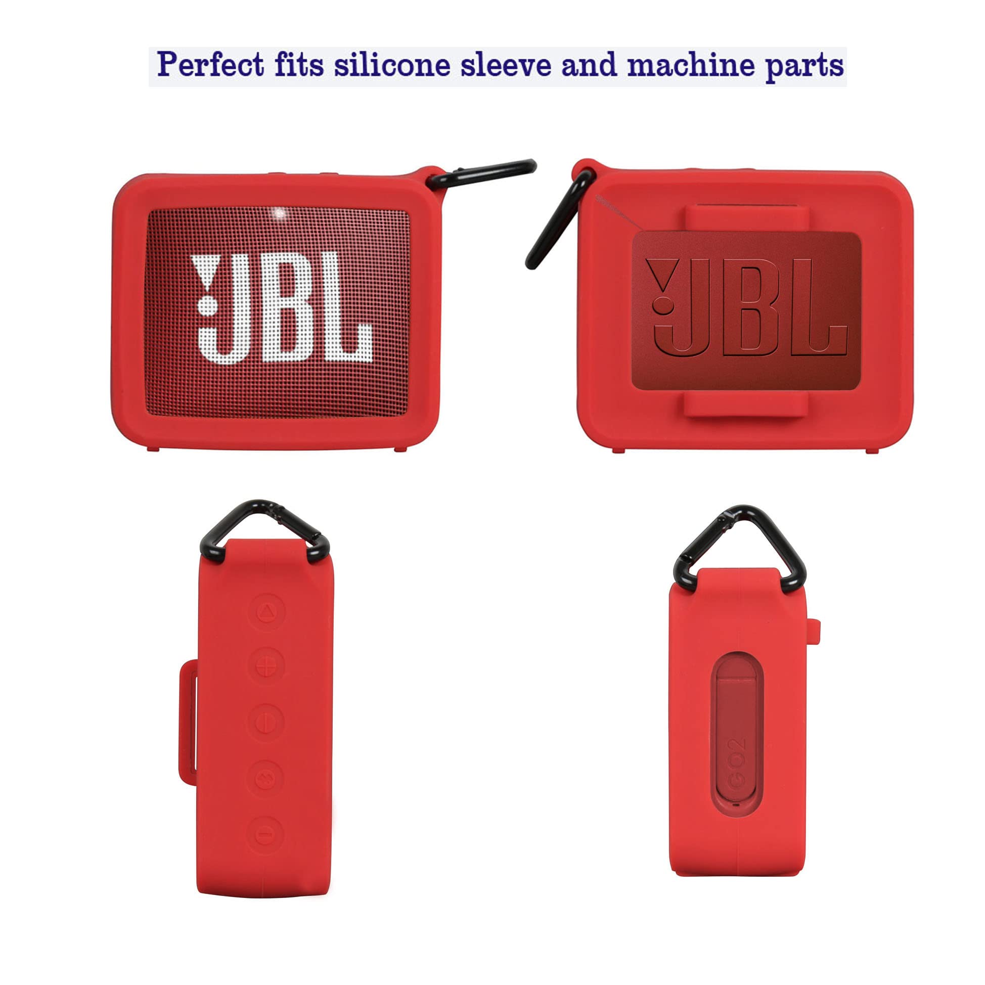 【送料無料】JBL GO 2 Bluetoothスピーカー専用保護収納シリカゲルシェル-Hermitshell(レッド) scintitur-10086136 サンティチュール サンプル画像2