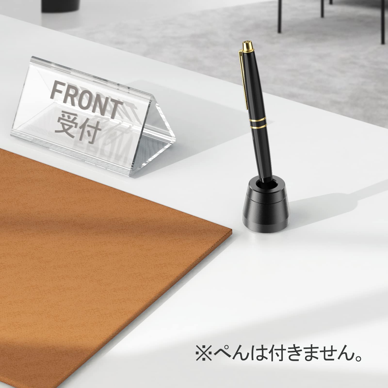 【送料無料】AKEIE ペン立て 1本 おしゃれ ペンスタンド 筆差し 滑り止め付き 万年筆 鉛筆 ボールペンに対応 アルミニウム合金 (2pcs, 黒) scintitur-10299108 サンティチュール サンプル画像3