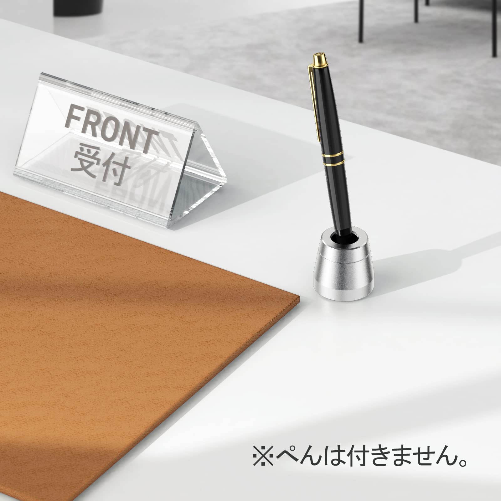 【送料無料】AKEIE ペン立て 1本 おしゃれ ペンスタンド 筆差し 滑り止め付き 万年筆 鉛筆 ボールペンに対応 アルミニウム合金 (1pcs, 銀) scintitur-10299083 サンティチュール サンプル画像3