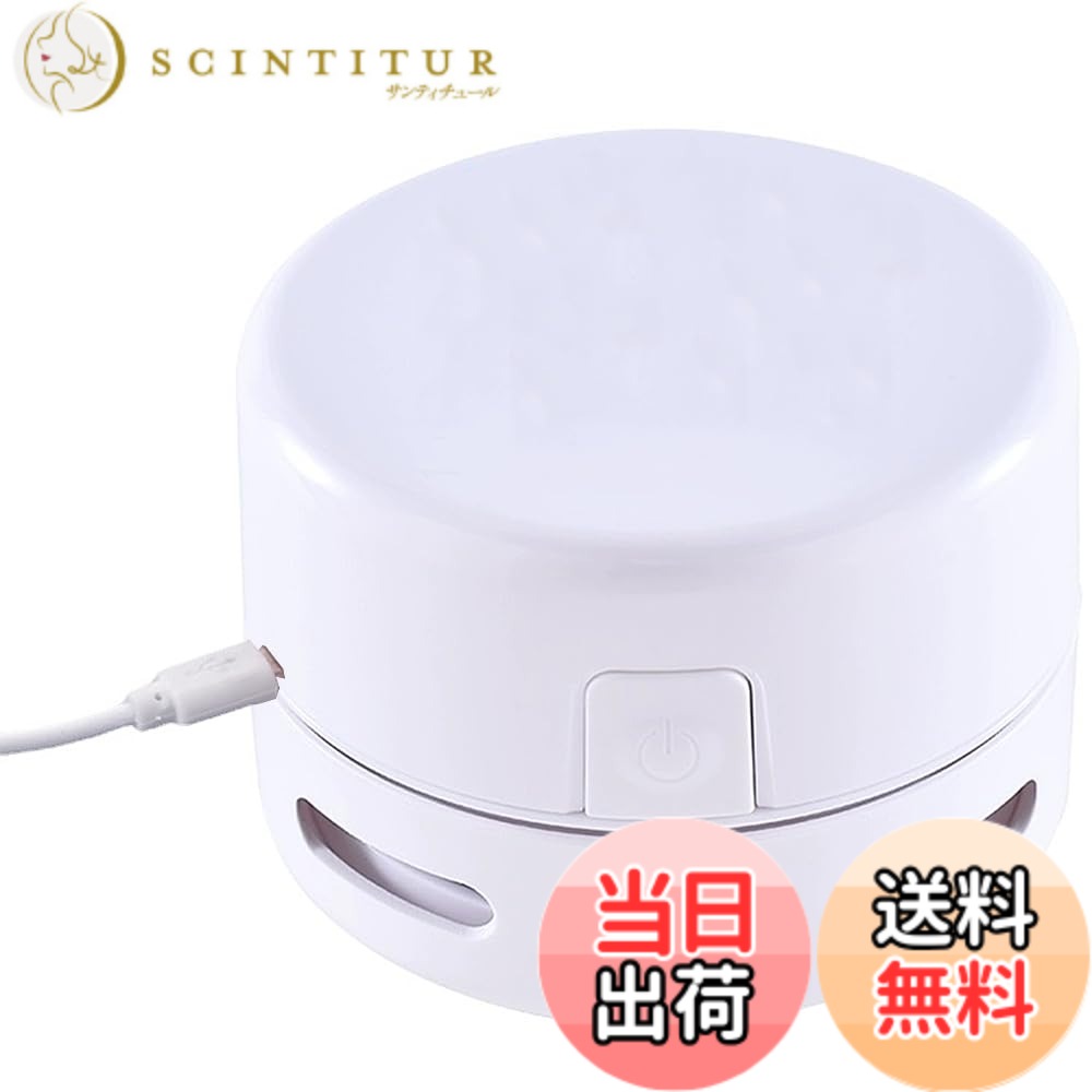 【送料無料】卓上クリーナー USB充電式 卓上そうじ機 卓上掃除機 強力吸引 ミニクリーナー 消しゴムかす ゴミやホコリ 食べこぼし 勉強机 リビング学習 ミニ 掃除機 おしゃれ コンパクト デスクトップ コードレス 事務用品 文房具 ステーショナリー(ホワイト)