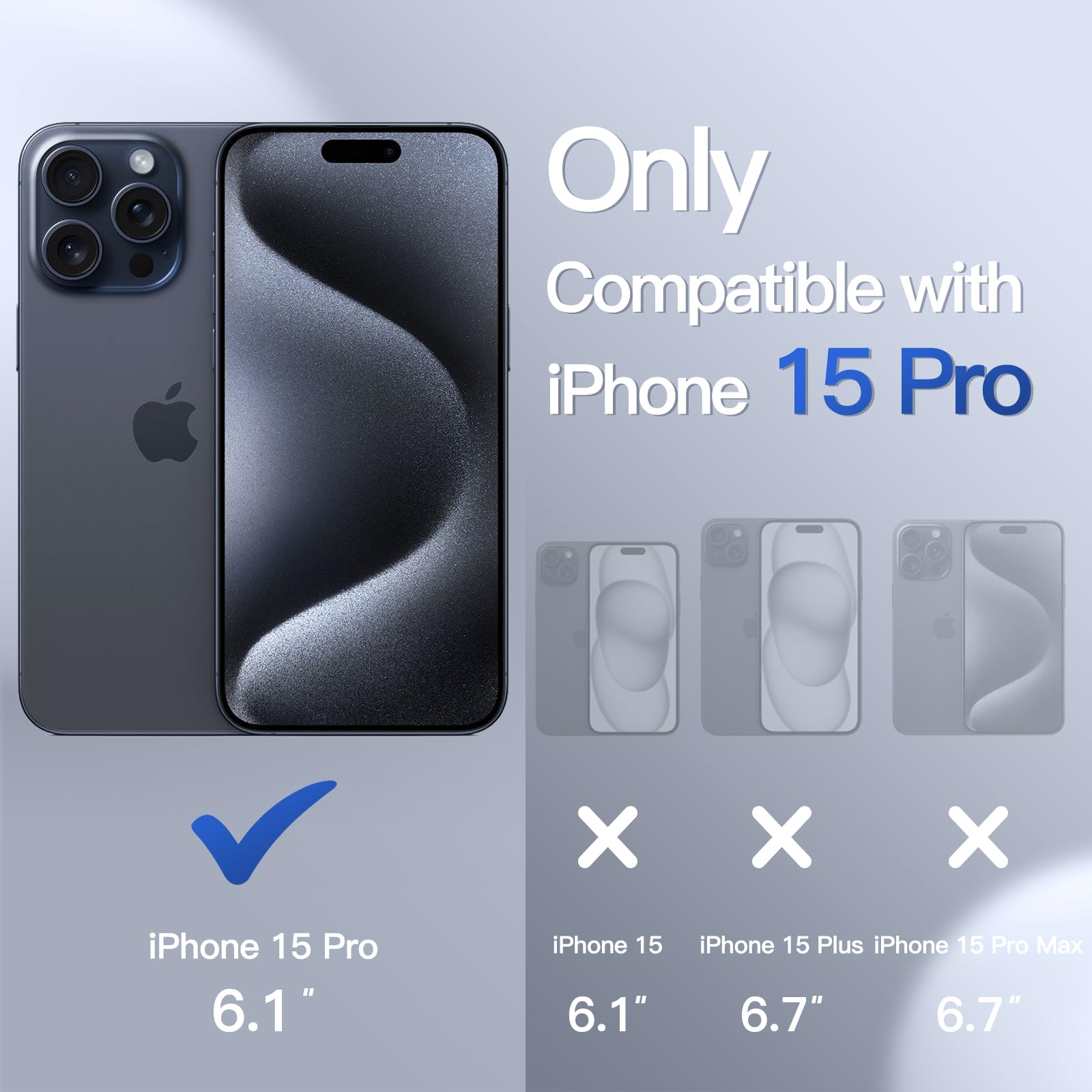【送料無料】JETech マットケース iPhone 15 Pro 6.1インチ用 耐衝撃性ミリタリー...