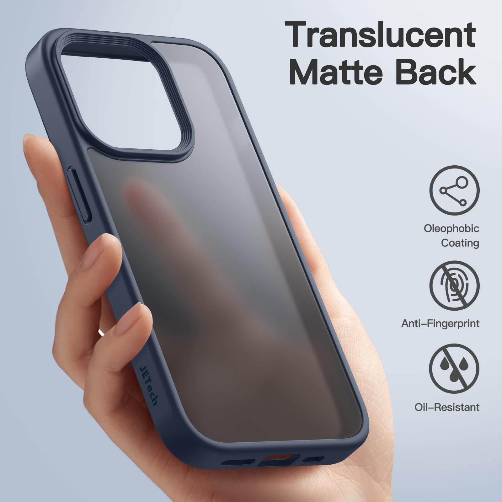 【送料無料】JETech マットケース iPhone 15 Pro 6.1インチ用 耐衝撃性ミリタリー...