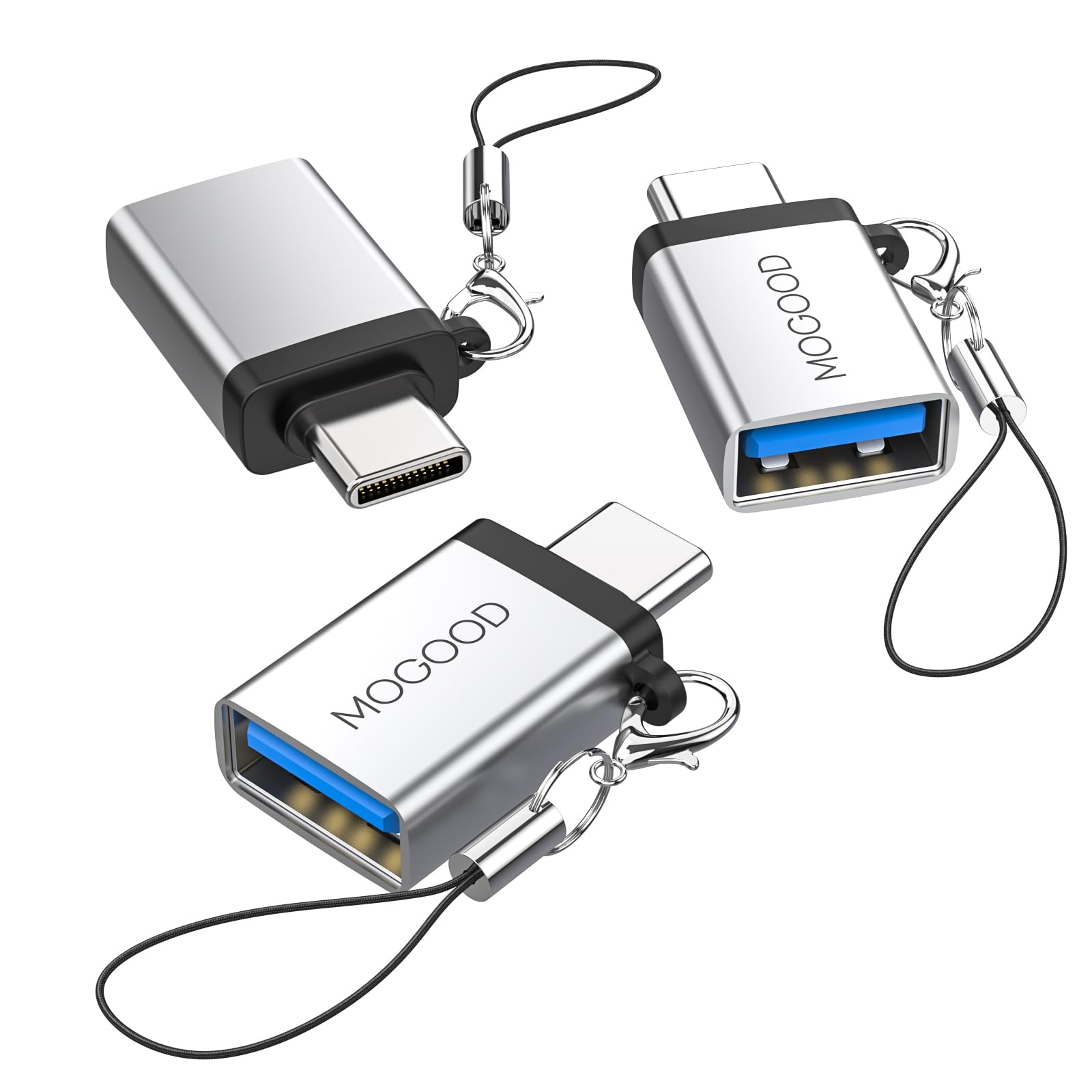 【送料無料】MOGOOD USB CからUSBアダプタ、USB CアダプタからUSB、USB CオスからUSB 3.0メスアダプタ変換器はノートパソコン、携帯電話、充電器、ゲームボード、充電宝、その他のType-Cデバイスに互換性がある