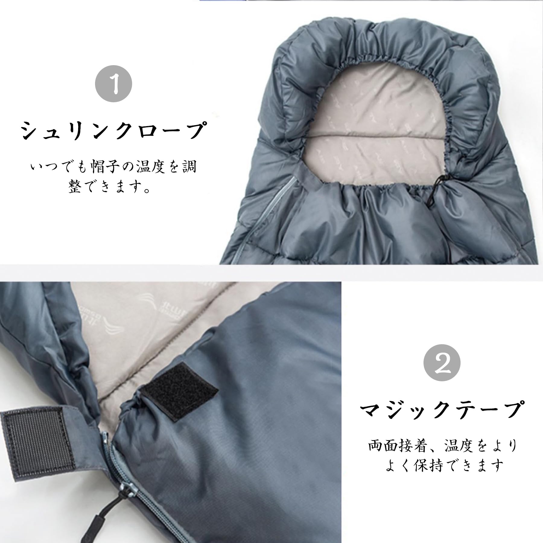 【送料無料】LEEPWEI 寝袋 シュラフ 封筒型 軽量 保温 耐寒 防水 コンパクト アウトドア キャンプ 登山 車中泊 防災用 丸洗い可能 快適温度 丸洗い寝袋 春用 夏用 秋用 冬用 収納袋付き（ベージュ 1000） scintitur-10951970 サンティチュール サンプル画像3