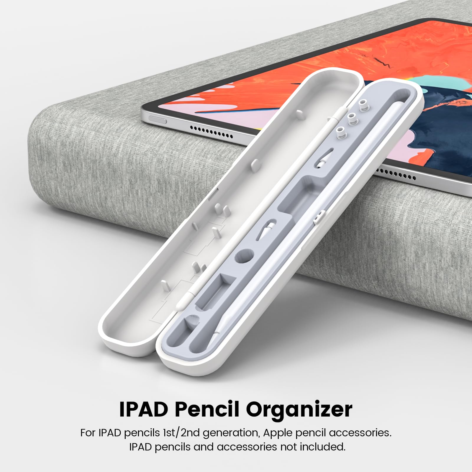 【送料無料】MOGOOD iPencil ケース 収納ケースアップルペンシルケース初代/アップルペンシル第2世代ペンホルダー アップルペンシルケースペンケースホワイトグレー内張り scintitur-10207527 サンティチュール サンプル画像3