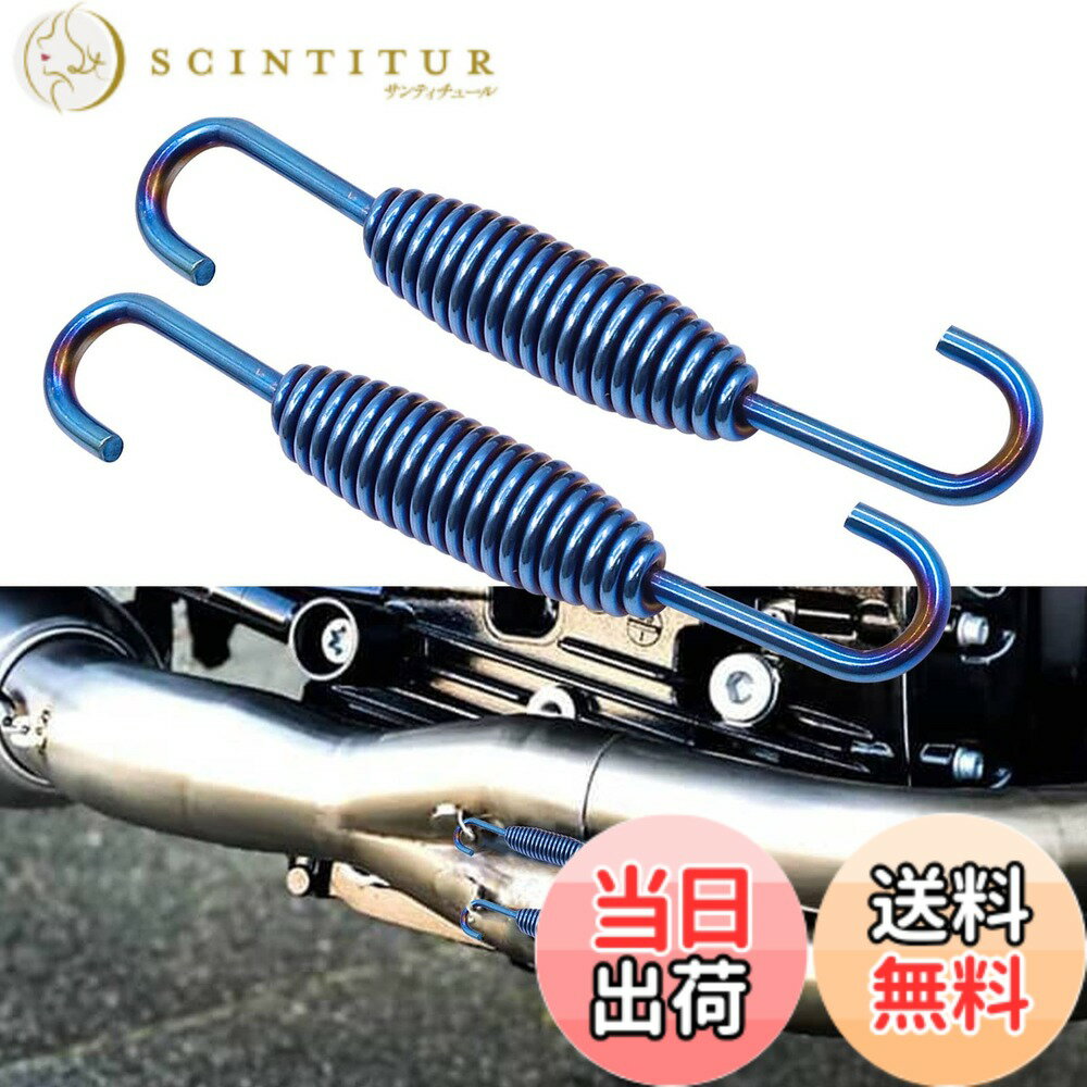 【送料無料】Aoling オートバイのマフラーエキゾーストパイプスプリング マフラースプリング 76mm エキゾーストスプリング サイレンサースプリングフック ユニバーサル ステンレス鋼 エキゾーストパイプスプリングフック 改造アク 2本 [並行輸入品]