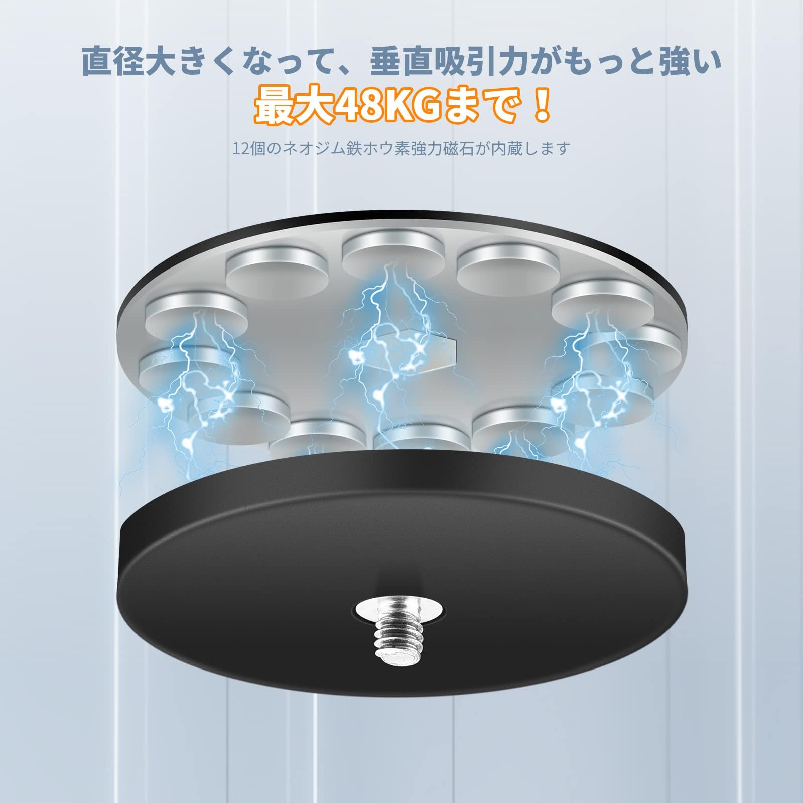 【送料無料】UTEBIT マグネット 雲台 88mm 自由雲台 カメラ磁気スタンド 360度回転...