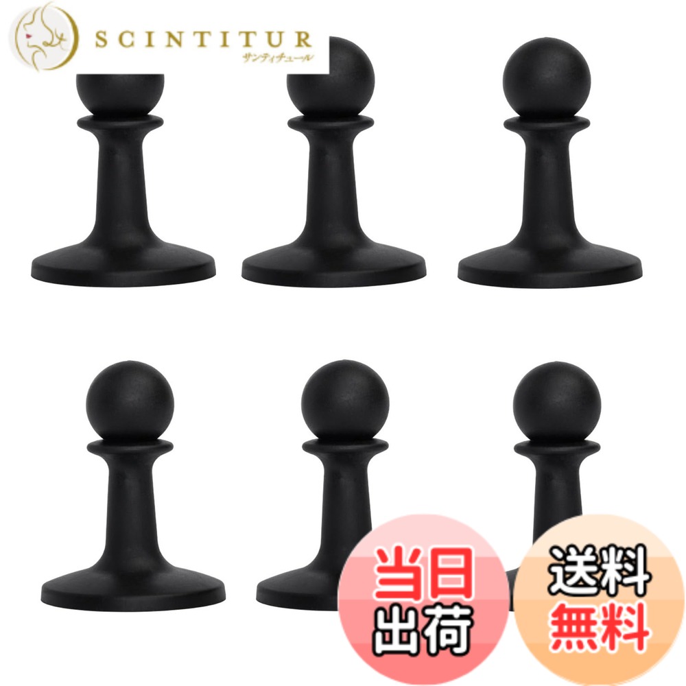 【送料無料】SANLIKE ポール エンド キャップ ポールエンドロック 絶縁 雷防止 ポール キャップ ポールエンドストッパー キャンプ ロープ抜け防止 コンパクト テントポールロック キャンプ用具 (4点/6点入り） (6枚入り, ブラック)