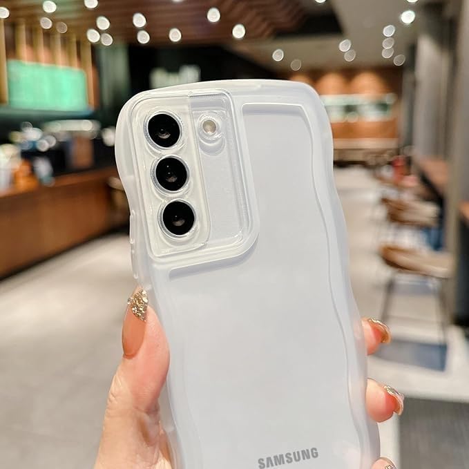 【送料無料】QLTYPRI Galaxy A54 5G ケース クリア TPU カバー ウェーブ おしゃれ ...