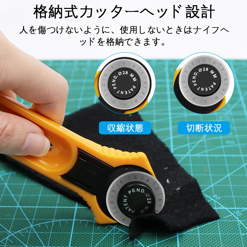 【送料無料】ロータリーカッター ローラーカッター ファブリックカッター 28mm 革...