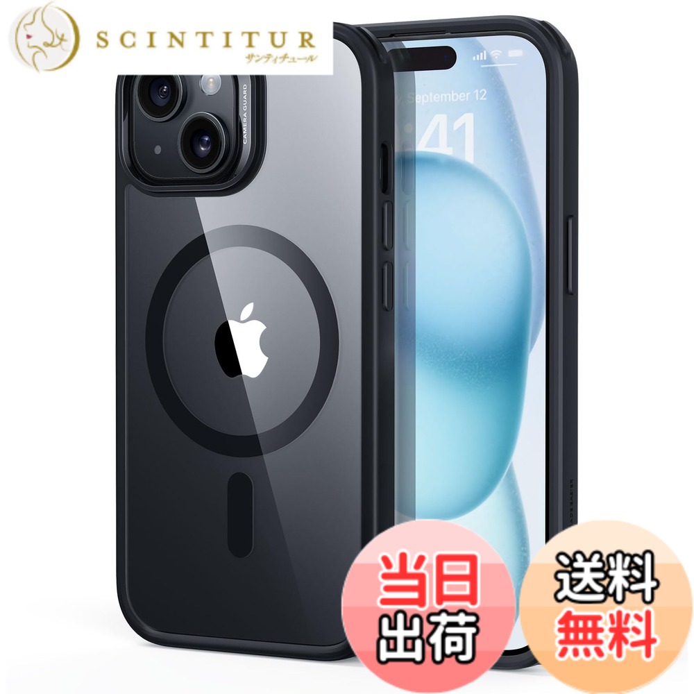 商品情報商品の説明主な仕様 【対応機種】iPhone 15専用です。スピーカーとポートに対応した精確なカット加工と、押しやすいボタン設計により、機能性がしっかり保たれます。対応機種：iPhone 15 ケース【強化された磁気ロック】1,500 gの吸着力を備えた強力な内蔵磁石により、より速く簡単に持ち運びできるワイヤレス充電とHaloLockやMagSafeアクセサリーに対応した安全なロックが可能となります。対応機種： iphone15 ケース【米軍MIL規格の落下防止】すべての面を完全に保護できるよう厳密にテストされ、特別に設計された衝撃吸収エアガードコーナーにより、スマホへの衝撃を和らげます。米国防総省制定米軍MIL規格に完勝（認証番号：No.GZIN2005022739PS)。対応機種： iphone15 ケース【隆起したエッジ保護】隆起した画面エッジとカメラガードレンズフレームにより、保護性が強化され、大事な部分を傷から保護します。対応機種： あいふおん15ケース【オリジナルをキープ】傷に強く、透明度の高いアクリル製の背面により、iPhone 15の本来のスタイルを、驚くほど鮮明に保ちます。対応機種： あいふおん15ケース【全面的なカスタマーサポート】詳細なセットアップビデオとよくあるご質問、12ヶ月フル、生涯対応、個別サポート