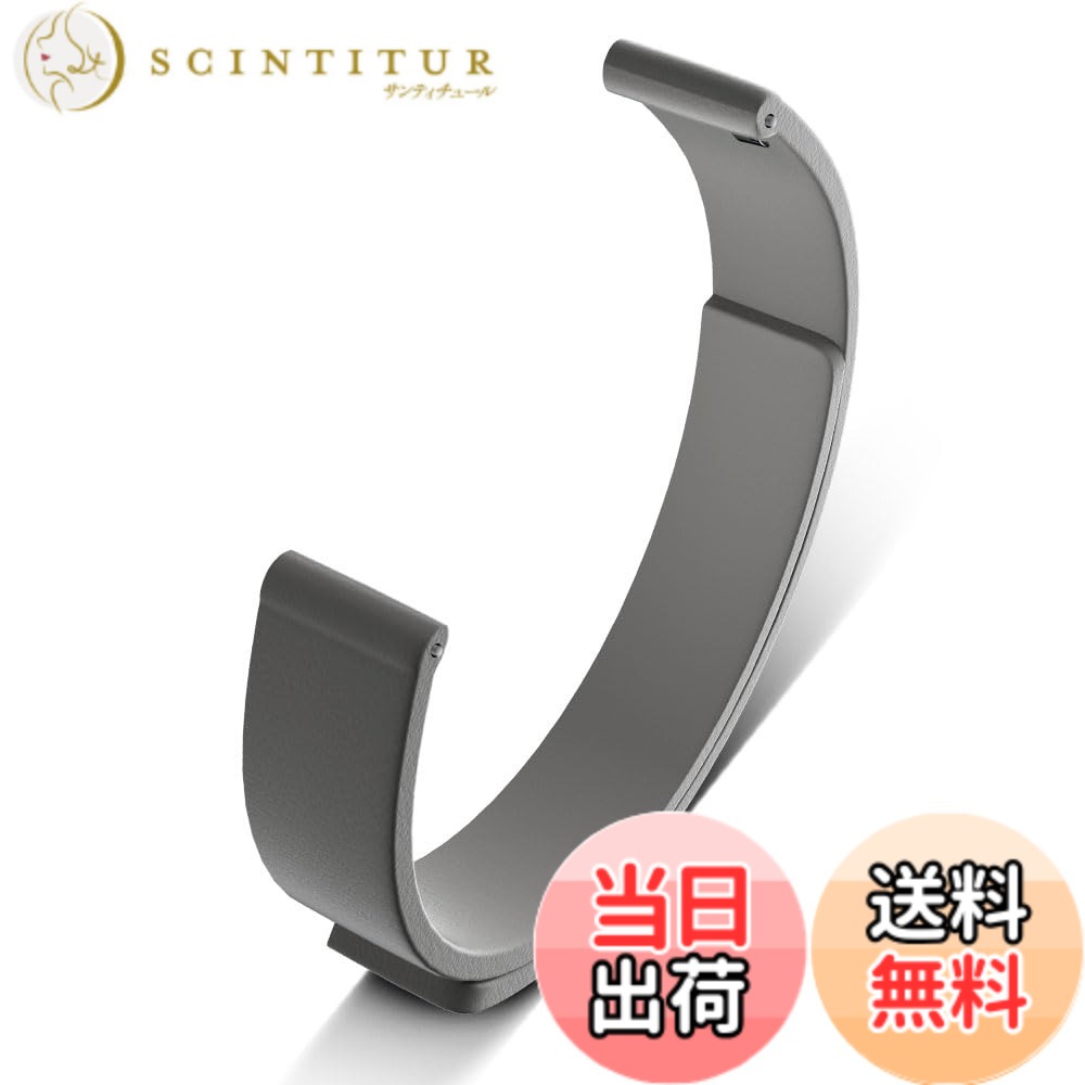  PLAUD NotePin AI ボイスレコーダー専用リストバンド プラウドノートピン用アクセサリー 交換バンド 磁気クラス 最新製 サイズ調節可能 高質量PUテクスチャ シリコン製 高密度 軽量 サイズ調節可能 取り付け簡単 高耐久性 (ストラップの 色：グレー