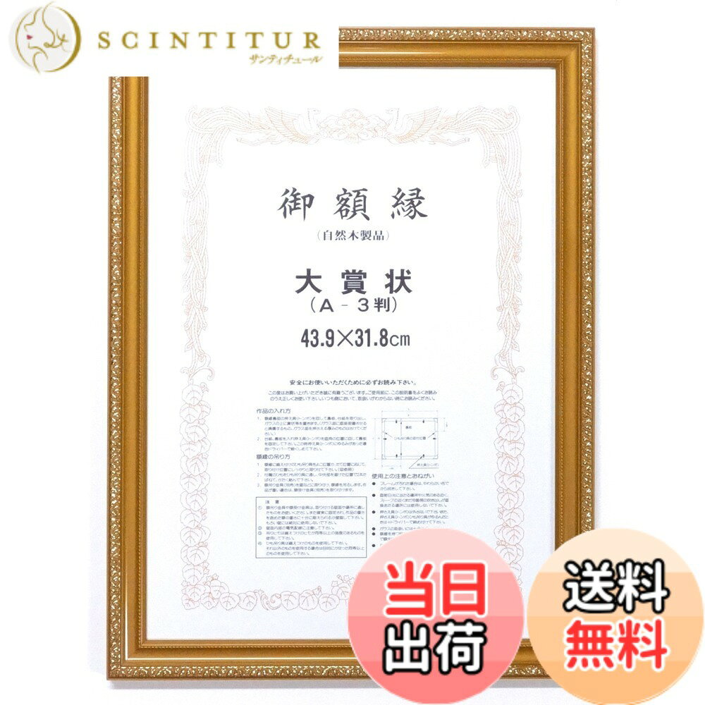 【送料無料】大額 賞状額縁 金消し 大賞（賞状A3：43.9x31.8cm）サイズ UVカットア...