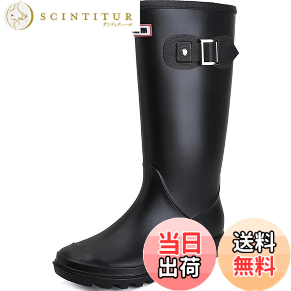 Boots, Rain Shoes - 【送料無料】[Lvptsh] 長靴 作業靴 レディース レインブーツ ロングブーツ レインシューズ 完全防水 農作業用長靴 梅雨 雪かき用ながぐつ 園芸 釣り 防寒レインブーツ 色：ブラック、サイズ：22.5 cm