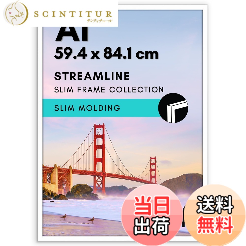 Americanflat Picture Frame LX - Parent 色：ホワイト、サイズ：A1