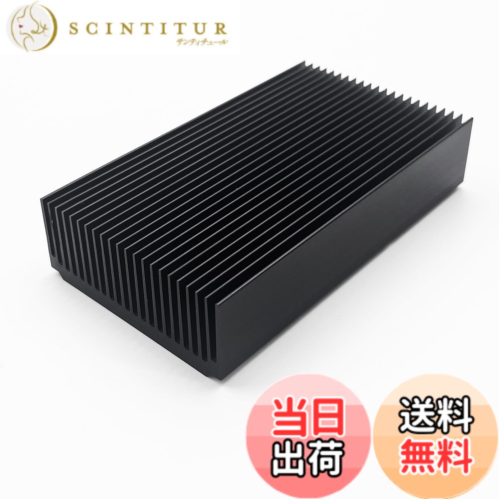 商品情報商品の説明主な仕様 1.製品名：大型ヒートシンク冷却フィン; 素材：アルミニウム2.フィン：22本; 色：黒色酸化物3.サイズ：120mm(L) x 69(W)mm x 27(H)mmbr4.コンピュータ、パワートランジスタ、パワーアンプ、電圧レギュレータ、MOSFET、パソコンのCPU 、電源アダプタ、ICチップ、各種電子機器、SCRなどに広く使用されています5.パッケージ: 1x アルミニウム脱熱器冷却フィン