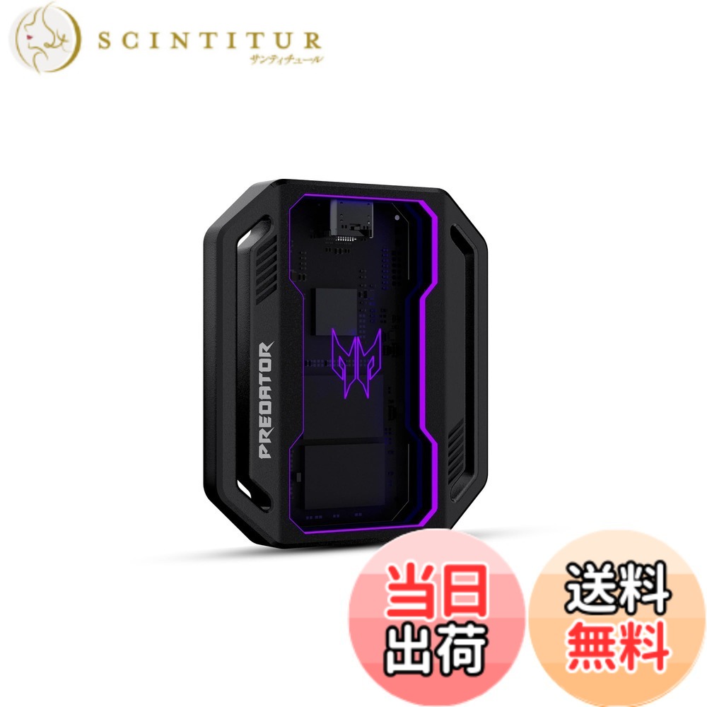Acer Predator 外付けSSD GP30 USB3.2 Gen2x2 最大読出2000MB/s RGB発光型 ポータブルSSD 4K ProRes撮影対応 アルミ合金 USB A/Cケーブル付属 Windows/Mac OS、PS5、Android、iPhone15シリーズ以降対応 金属筐体 メーカー5年 サイズ：2TB
