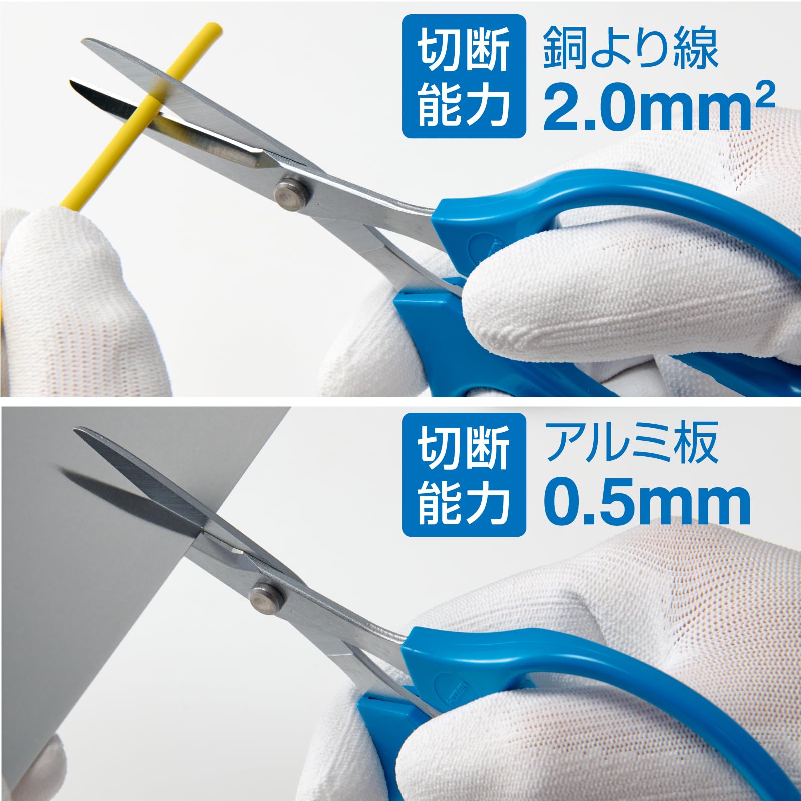 【送料無料】ホーザン(HOZAN) 万能ハサミ ヘビースニップ 色：ブルー、サイズ：中