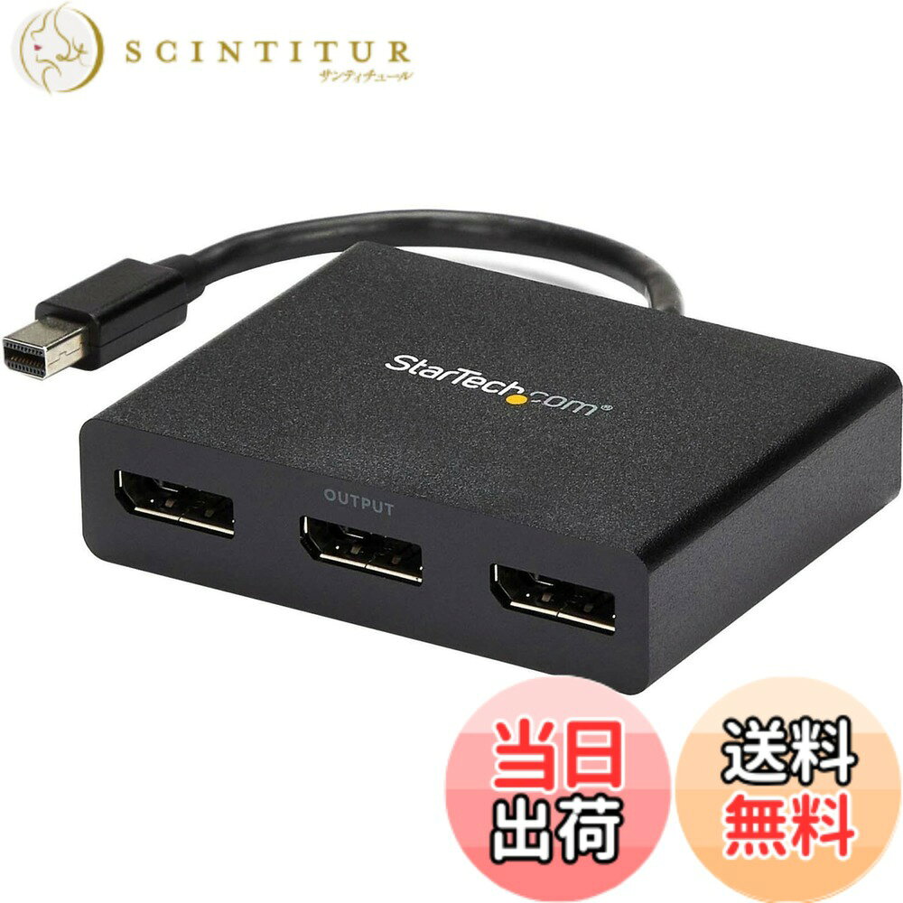 MSTハブ Mini DisplayPort MSTMDP 色：ブラック、サイズ：3ポート