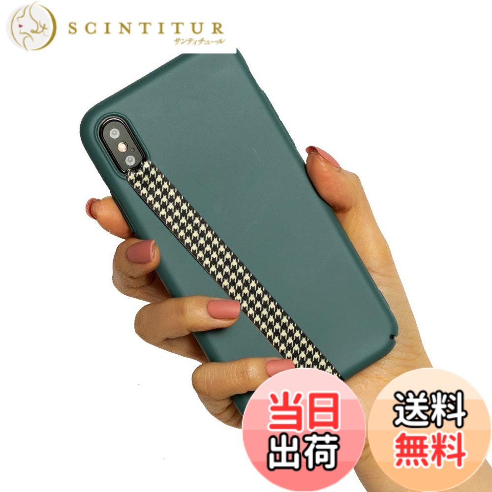 スマホケース ハンドストラップ フィンガーストラップ 落下防止 ワイヤレス充電対応 phonestrap (original) 色：33.ハウンドトゥースイエロー、サイズ：該当なし