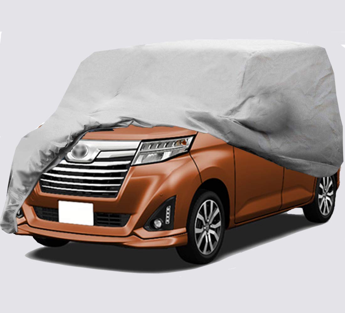 【送料無料】Softclub 自動車ボディーカバー SUV 4層構造 裏起毛タイプ 自動車カバー 車体カバー 黄砂 対策 防水防塵防輻射紫外線 カーカバー SUV 対応 汎用 サイズ 色：シルバー、サイズ：365*165*190CM