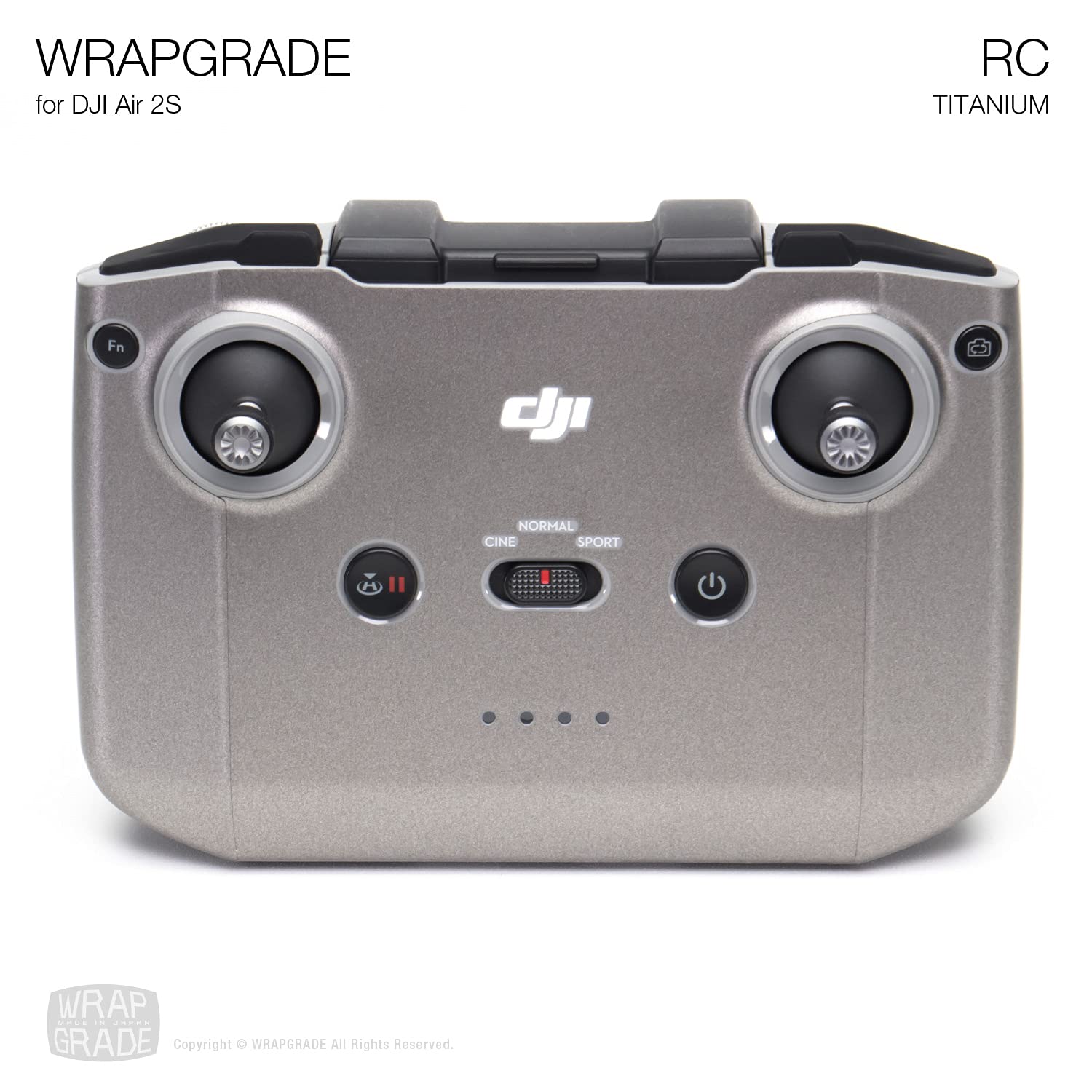 【送料無料】WRAPGRADE for DJI Air 2S 送信機用 スキンシール (チタニウム) 色：...