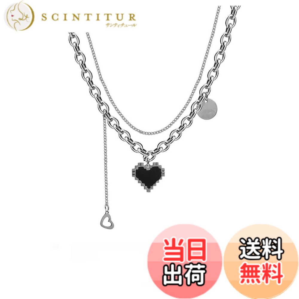 【送料無料】[SATPULOT] ネックレス レディース K18 18金コーティング シルバー925 最高級キュービックジルコニア ペンダント ダブルリング 人気 華奢 ローズゴールド ゴールド プラチナ アジャスター付き 金属アレルギー対応 本物ジュエリー