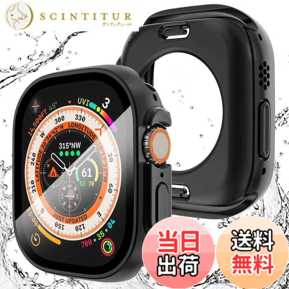 【送料無料】【3 in 1防水設計】TALENANA for Apple Watchケース 色：ブラック、サイズ：49mm
