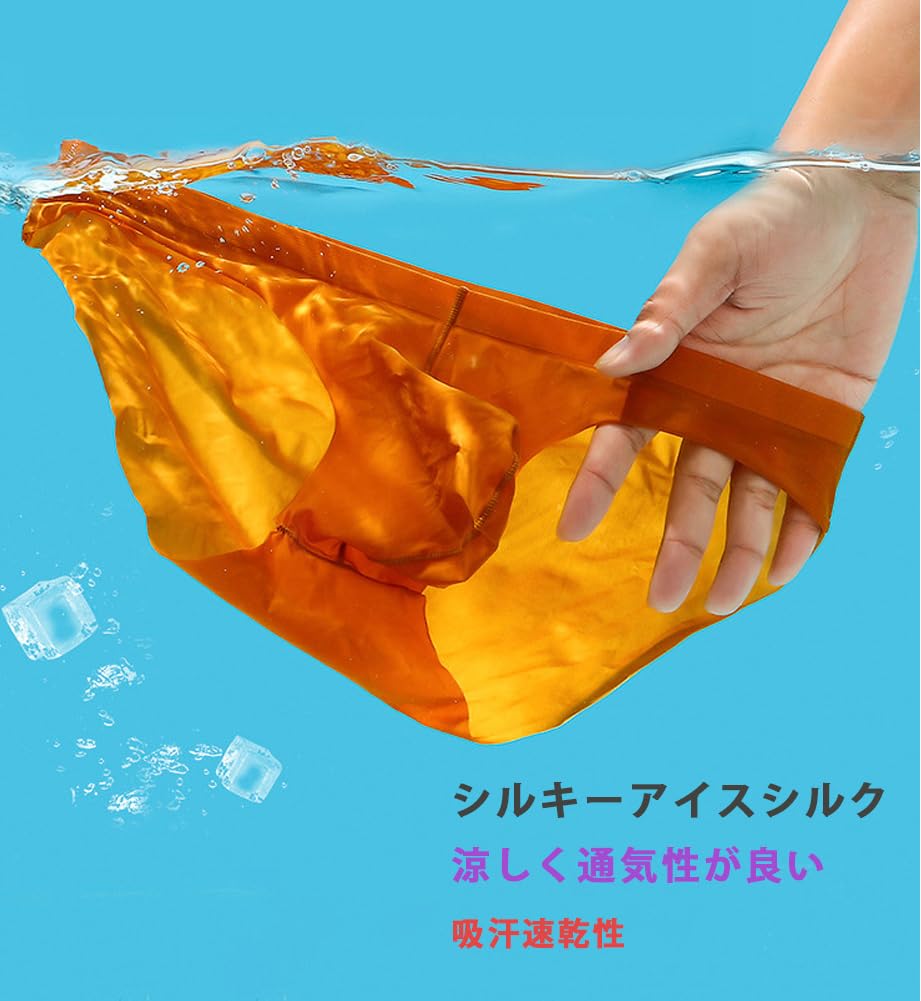 【送料無料】[Pastinde] メンズブリーフ パンツ 薄型 ブリーフ アイスシルク下着 3...