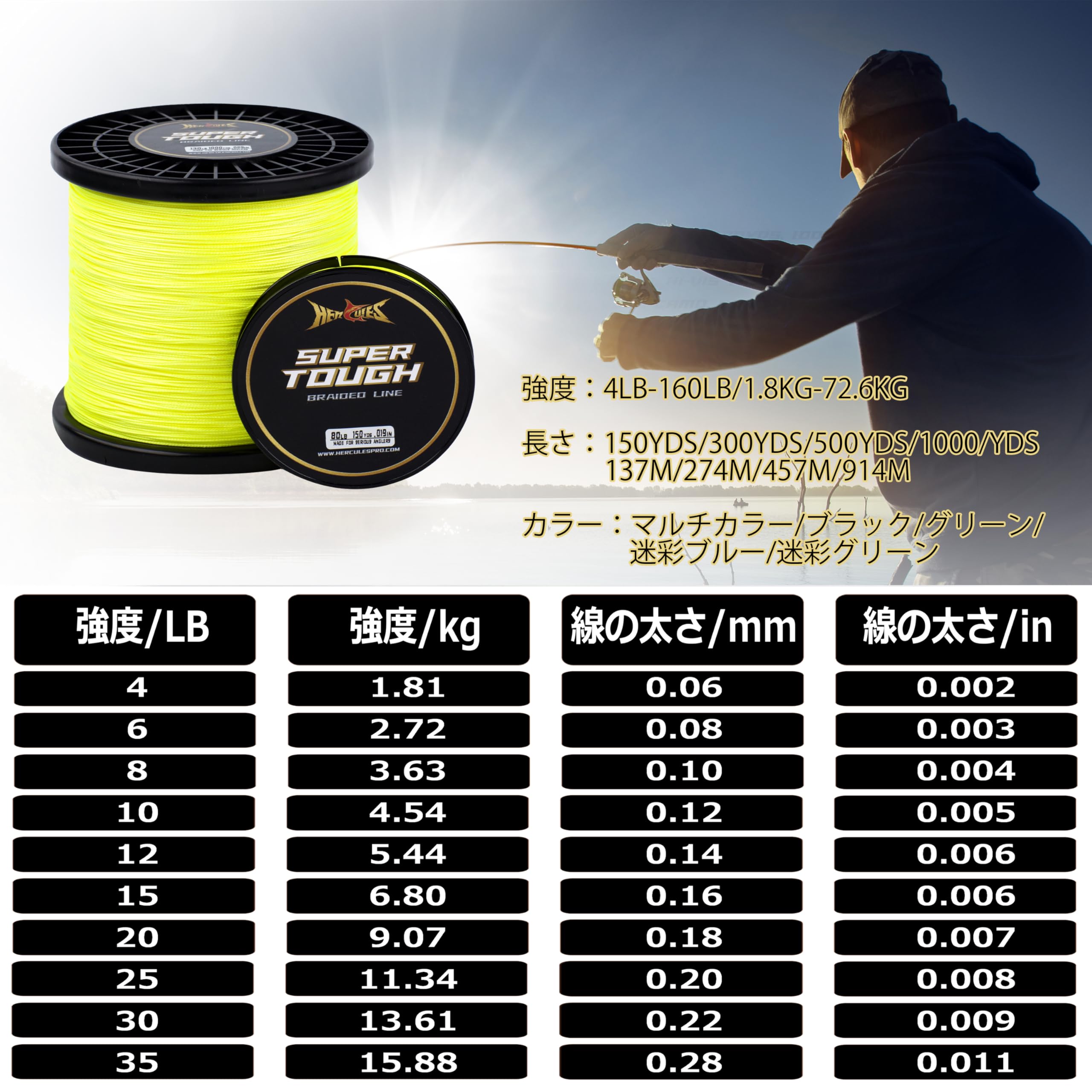 【送料無料】ヘラクレス(HERCULES) PEライン 釣り糸 スーパータフ 4編・8編 細かい...