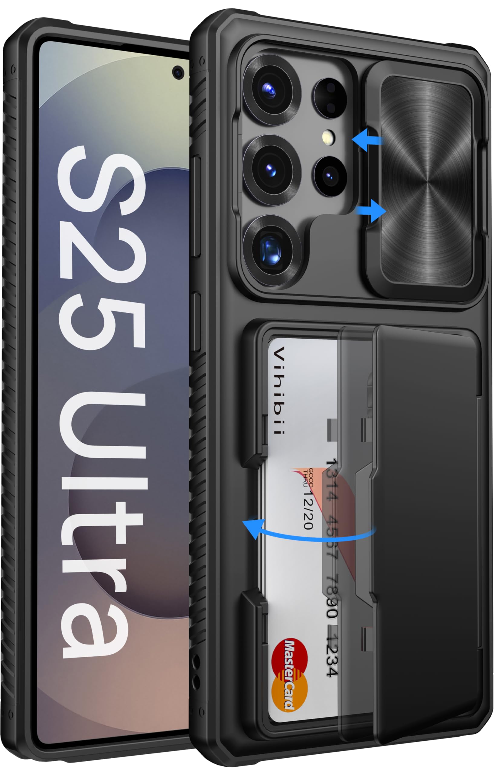 商品情報商品の説明主な仕様 【特許取得の新設計 】本財布ケースはsamsung galaxy s25 ultra 5g 6.9 Inchのみ対応です。[2025 年 アップグレード版] (ご購入前に携帯電話の機種をよくご確認ください)。Vihibiiは専門的なデザインとアフターサービスチームを持っています【財布-カード入れ-収納】背面デザインに収納スペースが設計されているsamsung s25 ultraケース。カードの厚さに応じて、少量の現金や4-5枚のカードを安全に収納することができますので、外出時にクレジットカード、身分証明書、運転免許、名刺、または少しの現金を持って外出をする場合は、とても便利です、かさばる財布を持ち運ぶ必要はありません。新たにアップグレードされた構造により、カードホルダーヒンジの位置はスマホケースの中心に固定され、カードや現金をより安全に保護します【RFIDブロック技術を改良】Vihibiiの ギャラクシーs25 ultra用ケースは、革新的なブロッキング素材でRFID信号をブロックし、不正スキャナーを防ぐことで、カードやクレジットカード情報を盗難から守るRFIDブロッキング技術を追加しました。情報セキュリティの問題を心配することなく、旅行やショッピングを楽しむことができます【滑り式カメラ用保護カバー】新しく設計されたスライド式カメラ保護カバーは厚さ2mmで、スライドレールがスムースです。カメラを使用する必要がない場合、カバーを1秒間スライドさせるだけで、カメラレンズをカバーし、ギャラクシーs25 ultra 携帯電話のレンズを傷や損傷から保護します【軍事級落下保護】(1)ケースの縁はシリコン製で、四隅のエアバッグ衝撃吸収構造設計と組み合わせ、外部からの強い衝撃を効果的に吸収し、携帯電話に本当の安心感を与えます。(2)ベゼルはスクリーンより2mmほど高く、正面から落とす場合にスクリーンが地面と直接接触するのを防ぎます
