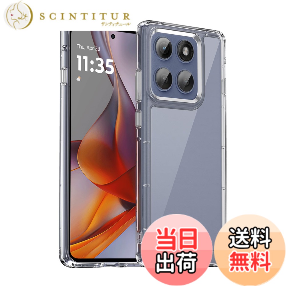 商品情報商品の説明主な仕様 [リマインダーの使用] 輸送中に携帯電話ケースが破損したり傷が付かないように、携帯電話ケースの前面と内側に保護用の透明フィルムが貼られています。ご使用前に、携帯電話ケースの前面と内側の保護フィルムを剥がしてから、携帯電話ケースを装着してください。[対応機種] Motorola Moto Edge 60 Pro 5G 専用ケースです。ケースは実用性とファッションを兼ね、先進的なデザインなので、日常生活での使用が非常に便利です。カメラ、電源ボタン、音量ボタン、コネクタ、スピーカーホール等に支障なく使用可能となるし。(ご注意：異なる機種によって違うところがありますので、ご購入前に、お使いの電話のモデル番号をご確認ください。)[高品質TPU+PC素材] 保護ケースのフレームはTPU素材で作られており、保護ケースの背面パネルはPC素材で作られています。耐久性に優れ、外側部分がある程度の衝撃を吸収し、側面の滑り止め設計でを防ぎます。特殊加工を施し、より透明度が高く、指紋が付きにくく黄ばみを防ぎます。適度な柔らかさと弾力があり、手に馴染みやすく滑りにくいです。硬すぎず柔らかすぎない素材なので装着しやすくしっかりと固定できます。ケースの背面は透明で透明度が高くて、ファッショナブルで独特な輝きを放ち、シンプルで高級感が溢れています。特殊な酸化防止処理により黄変しにくく、透明感を長期間維持します。[全面保護] 保護ケースは優れな素材で作られ、スマートフォンを360°保護を提供します。レンズ保護ケースの形状は本来のデザインを壊すことなく、ボディと一体化した形状となっています。保護ケースの前後カメラ部分のエッジデザインにより、液晶画面とカメラレンズを傷から守ります。背面のカメラが地面と接触しないように、カメラの設計を高くし、大切なカメラレンズを傷から守り、テーブルに置いたときに画面が凹むこともありません。ケース落下時の衝撃を最大限に分散・吸収し、個人のを守ります。高い耐衝撃性を誇り、スマホを全方位からしっかりと守ります。[精密な設計] 保護ケースの各ボタン位置とスピーカー位置はに合わせて精密に設計されており、各ボタンに完璧にフィットします。すべてのボタンに完璧にフィットします、充電やヘッドフォンでの音楽鑑賞の使用を妨げず、使用には影響しません。保護ケースは非常に柔らかく、スマホケースを取り付け・取り外しが簡単です。環境保護、耐久性、強力な放熱性、スリムで軽量、高いデザインを兼ね備えています。
