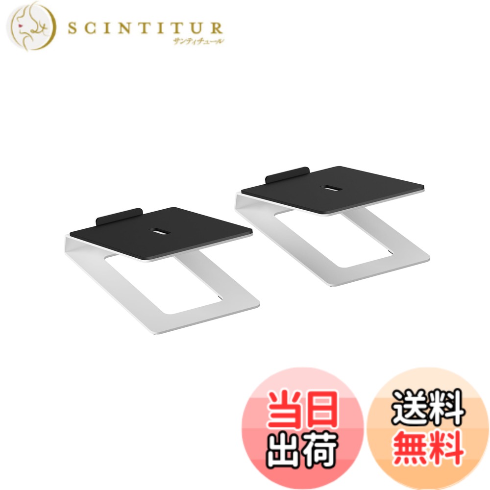 【送料無料】Alterzone スピーカースタンド 卓上 小型スピーカー スチール 台座 ブラック 2台1組 ALZ-SM 色：ブラック ホワイト