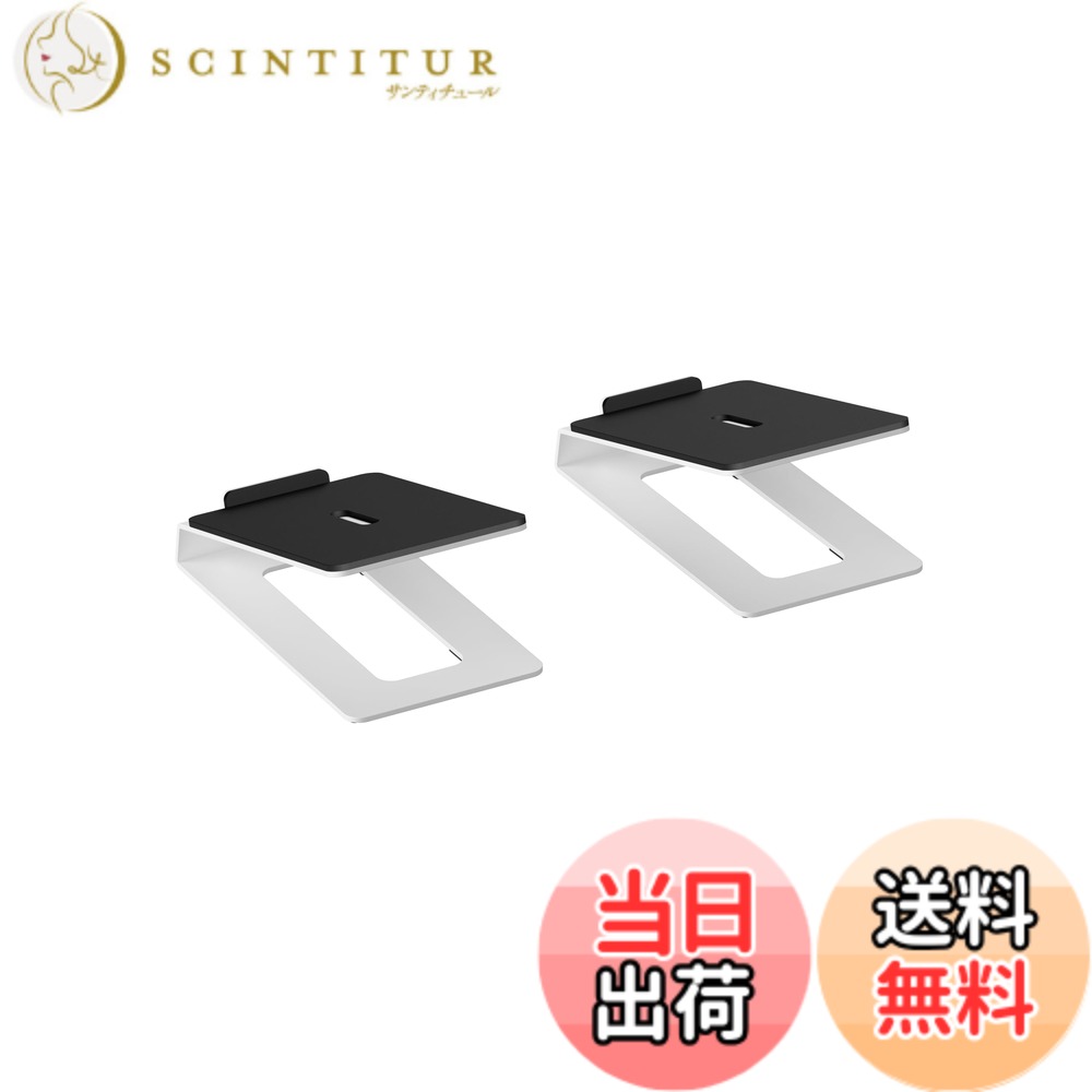 商品情報商品の説明主な仕様 【リスニング環境を最適化】耳の高さに向けた傾斜設計で、スピーカーの音をダイレクトに届け、より自然でクリアなサウンドを実現します。【振動・共振を大幅に低減】ベース部分には防振パッドを採用。振動による音質劣化や家具への影響を最小限に抑えます。【安定感＋保護性】スピーカーの設置面とスタンド底面にEVA保護パッドを装備し、安定性を保ちながら傷つきを防止します。【幅調整＆取付穴対応】スピーカーのサイズに応じて幅の調整が可能。底面に取付穴のあるスピーカーにも対応するプリセットスロット付き（ネジ別売り）。【簡単組立・高耐久設計】高強度スチール製で耐荷重15kg。工具不要で初心者でもスムーズに設置できます。