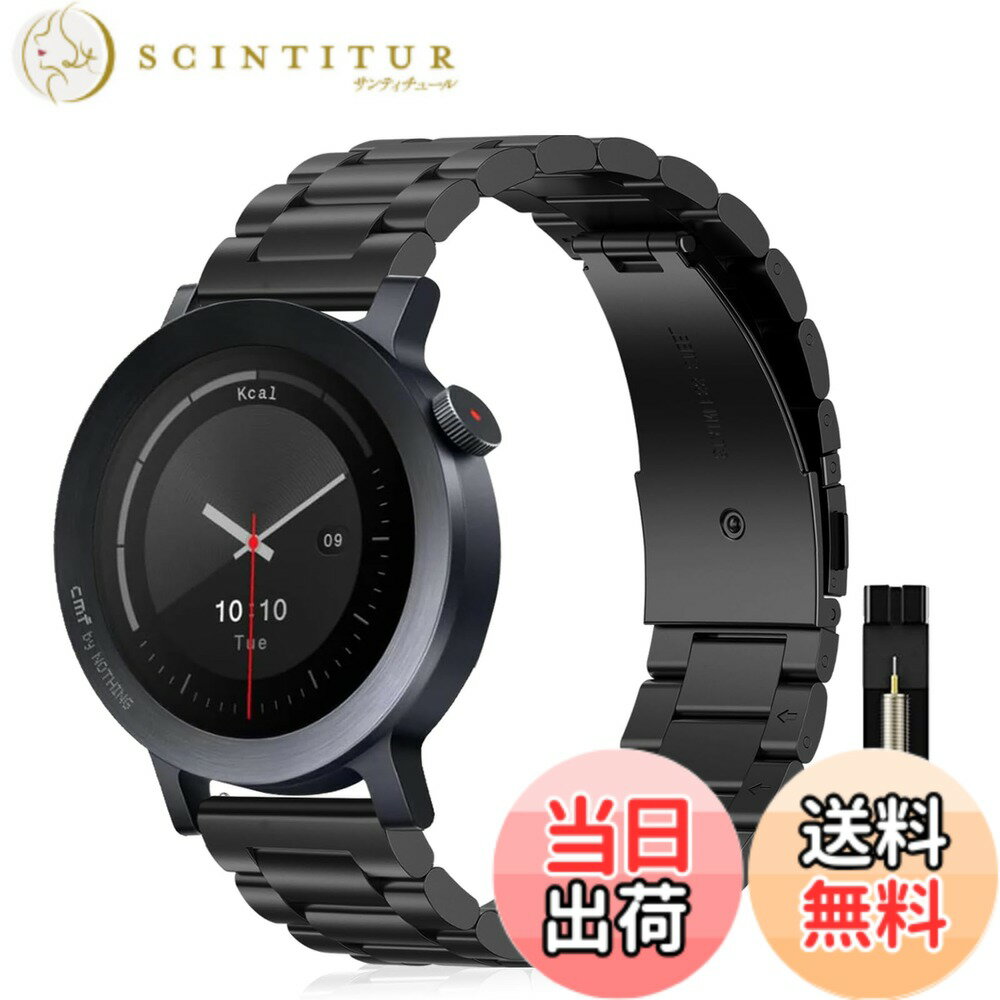 乐天商城 - 【送料無料】[YealRed] 時計バンド For CMF by Nothing Watch 3 Pro/Watch Pro 2 用、 金属製ステンレススチール交換用時計ストラップ 交換簡単 通気性、耐摩耗性、耐腐食性 時計バンド 長さ調節可能 換えベルト 調整ツール付き CMF b 色：ブラック、サイズ：ワンサイズ