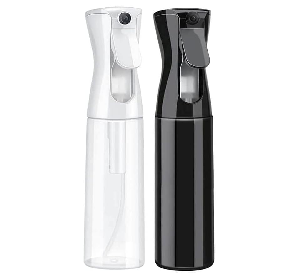 【送料無料】Uervoton スプレーボトル 霧吹き 観葉植物 アルコール対応 スプレー容器 spray bottle 色：ブラック+透明、サイズ：350ml