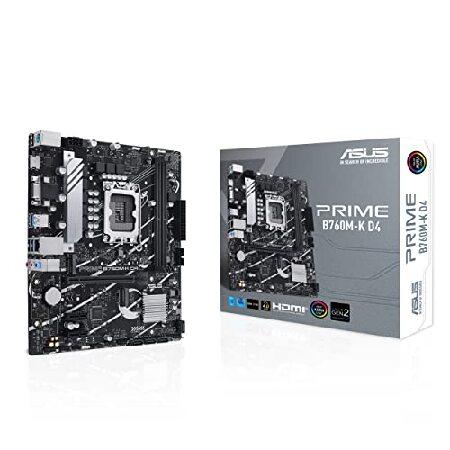 ASUS Prime B760M-K D4 CSM Intel® B760(LGA 1700)(第13世代および第12世代) mATXマザーボード PCIe 4.0 2つのPCIe 4.0 M.2スロット DDR4 Realtek 2.5GBイーサネット HDMI® SATA 6Gbps フロントUSB 3.2 Gen 1 Aura Sync