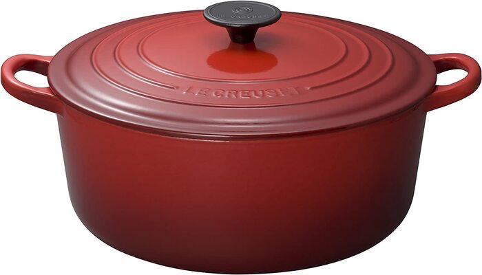 ルクルーゼ 鋳物ホーロー鍋 【送料無料！】ルクルーゼ (ル・クルーゼ) Le Creuset ココットロンド (ココット・ロンド) 28cm チェリーレッド 鋳物 ホーロー 鍋 ガス IH オーブン 対応