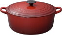 【送料無料！】ルクルーゼ (ル クルーゼ) Le Creuset ココットロンド (ココット ロンド) 28cm チェリーレッド 鋳物 ホーロー 鍋 ガス IH オーブン 対応