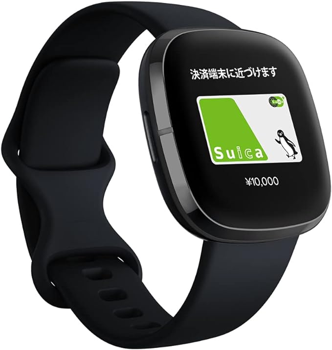 【Suica対応】Fitbit Sense スマートウォッチ カーボン/グラファイト [6日間以上のバッテリーライフ/Alexa搭載/GPS搭載]