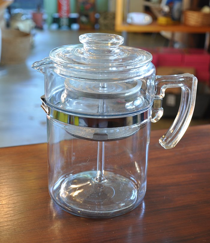 オールド　パイレックス　フレームウェア　9カップ・パーコレーター　PYREX　コーニング　コーヒーメ ...