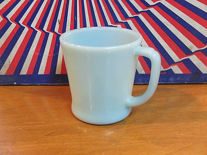 ファイヤーキング ターコイズブルー　Dハンドル・マグ FireKing　1956〜1958年製造 【送料無料】のサムネイル