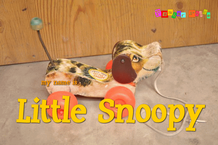 フィッシャープライス　リトルスヌーピー　Fisher Price　ビンテージ　プルトイ